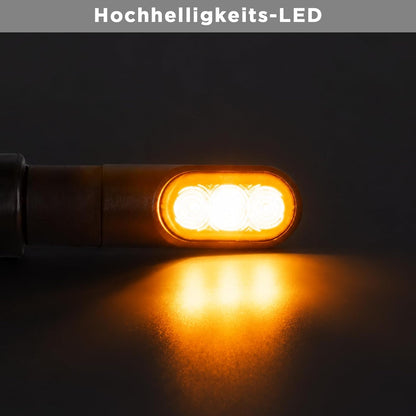evermotor 12V LED Blinker Motorrad, E-geprüft Amber 2 Stück