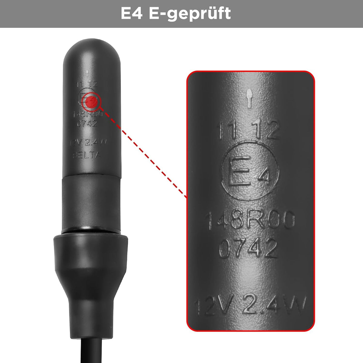 evermotor 12V LED Blinker Motorrad, E-geprüft Amber 2 Stück