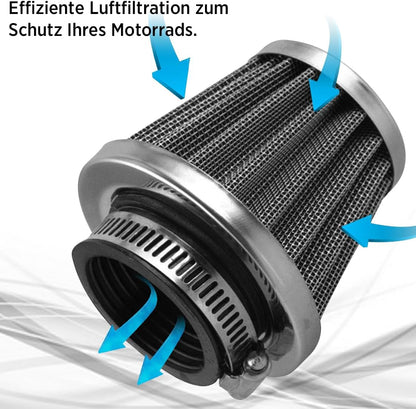 Doppelschicht Stahl Luftfilter Motorrad, waschbar und wiederverwendbar