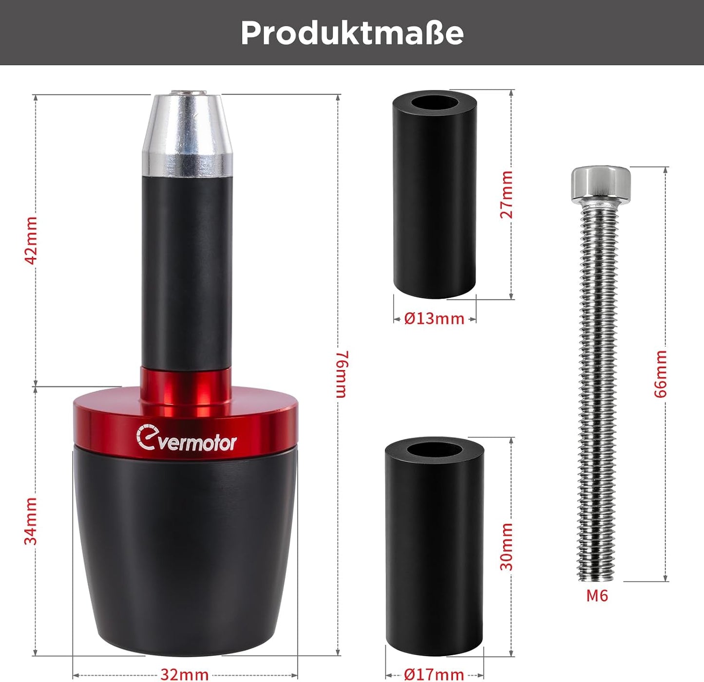Motorrad Lenkerenden CNC Aluminium, Lenkerendkappen