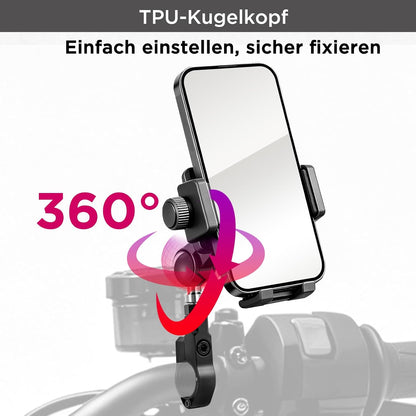 evermotor Motorrad Kugelkopf Halterung, für 22/25 mm Lenker, 2 Stück