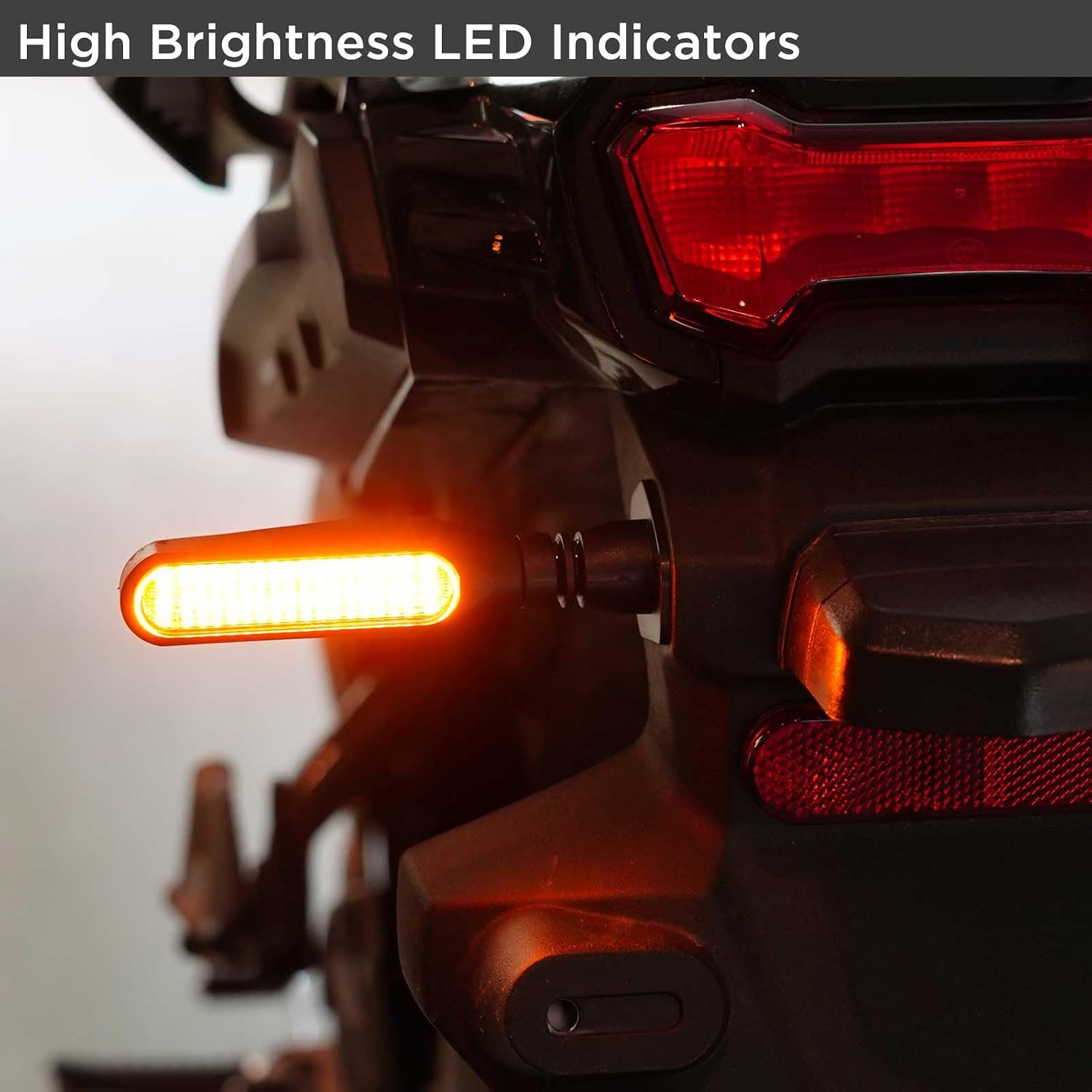 evermotor Blinker Motorrad, Universelle 12V led blinker motorrad e geprüft E24, 1,2W Hohe Helligkeit Amber Licht, M10 Gewinde(4er-Set)