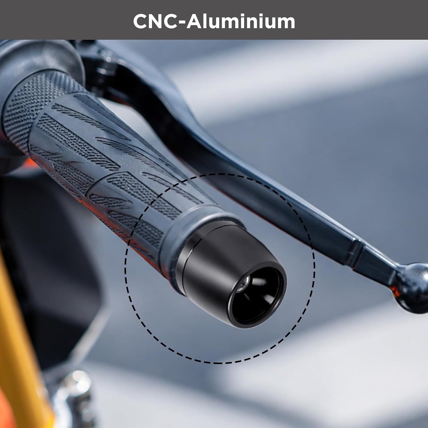 Evermotor 2 X Motorrad CNC Aluminum Lenkergriffe Lenkerenden, Motorrad Lenkergriffe Endkappen für Meisten Motorrand/Roller