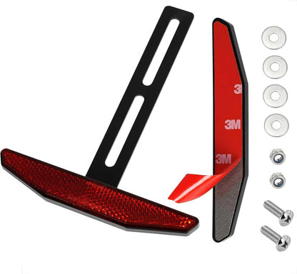 E4 Motorrad Rückstrahler 2er Set mit T-Halterung - E-geprüfte Reflektoren