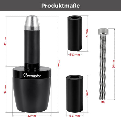 Evermotor 2 X Motorrad CNC Aluminum Lenkergriffe Lenkerenden, Motorrad Lenkergriffe Endkappen für Meisten Motorrand/Roller