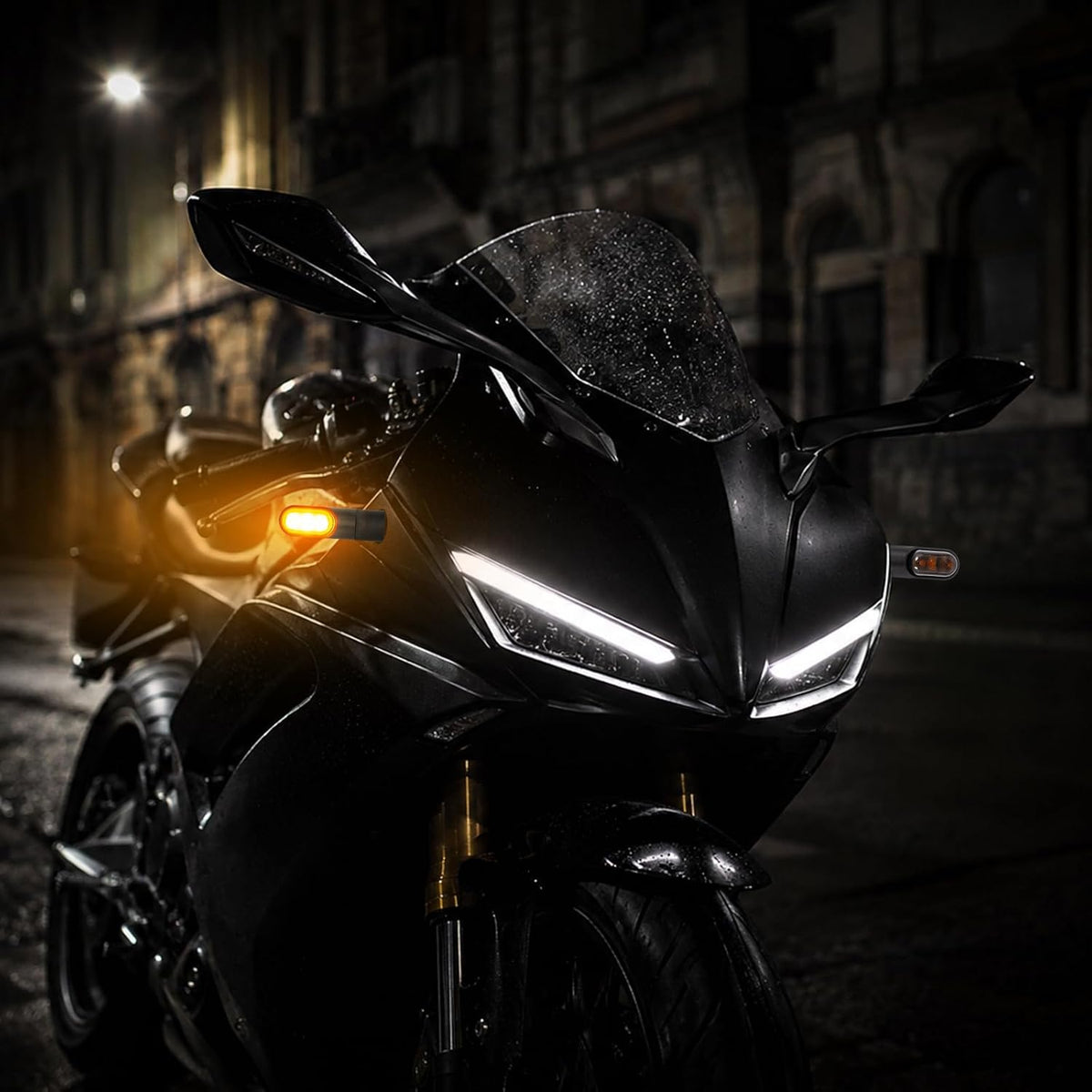 evermotor 12V LED Blinker Motorrad, E-geprüft Amber 2 Stück