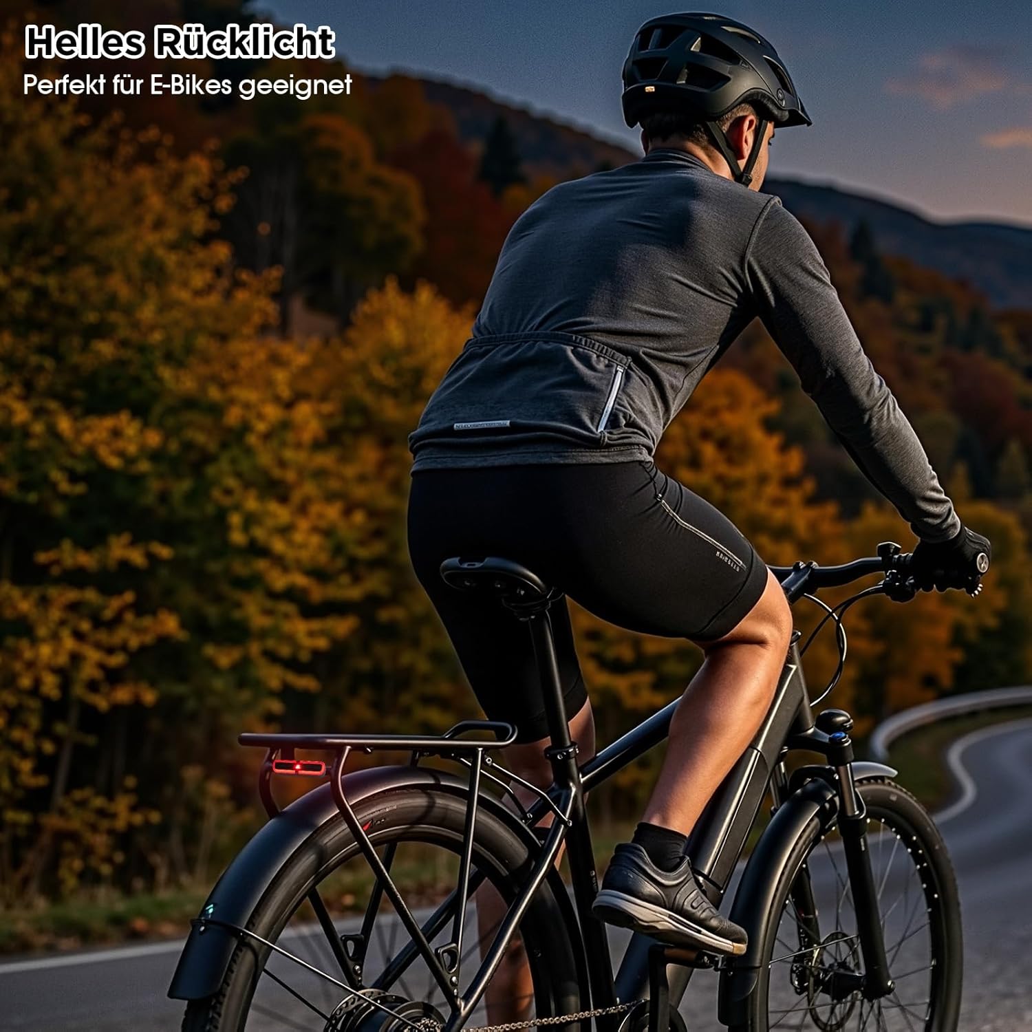evermotor Mini LED Rücklicht Motorrad mit Bremslicht, 6-12V, M19 E-zertifiziert, IP67 Wasserdicht, 900mm Kabel, Einfache Montage für Motorräder, E-Bikes und Fahrräder