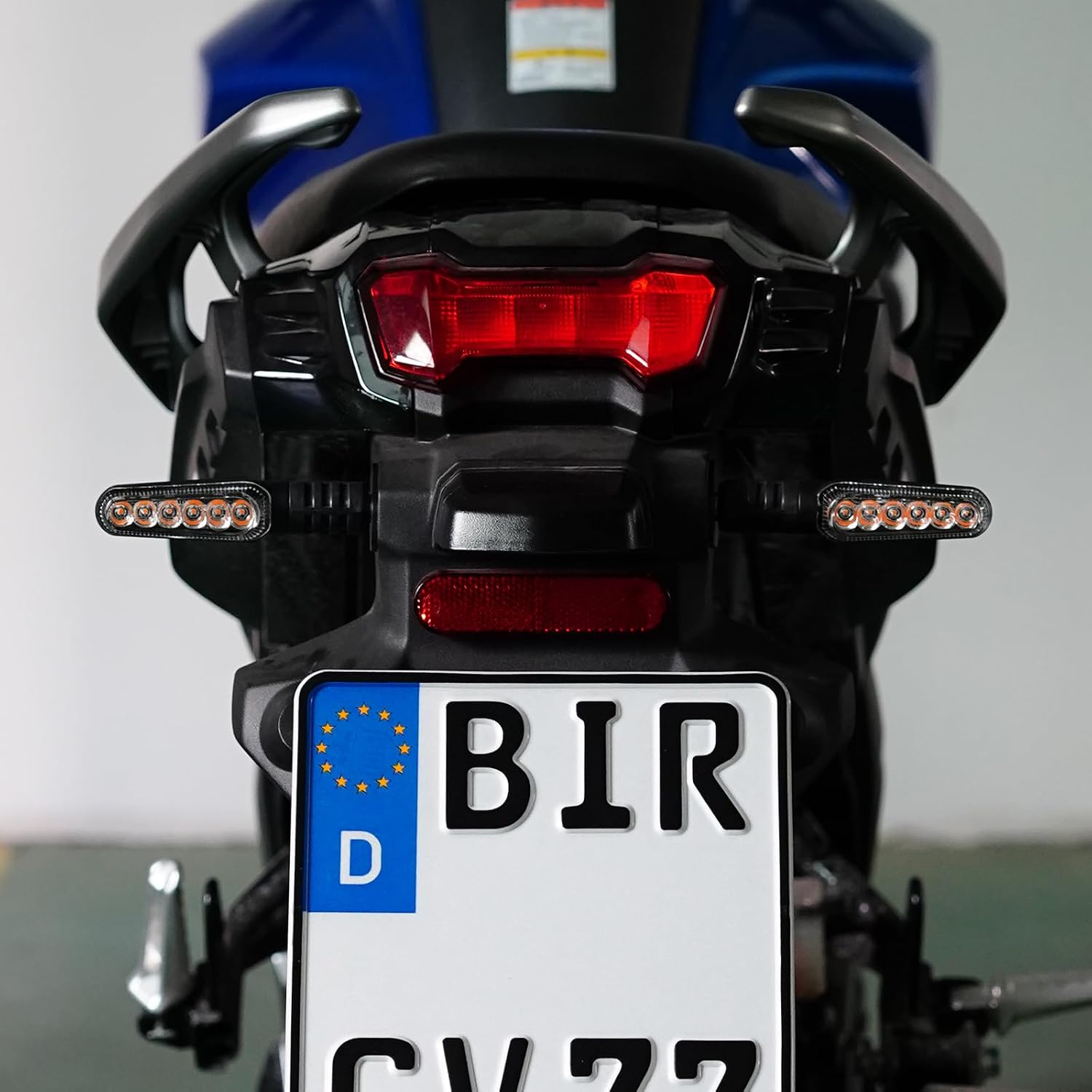 evermotor 6 LEDs Blinker Motorrad, Universal 12V 2.4W, E geprüft, 2 Stück | Wasserdicht IP67, Retro Schwarz, für e Scooter Quad ATV