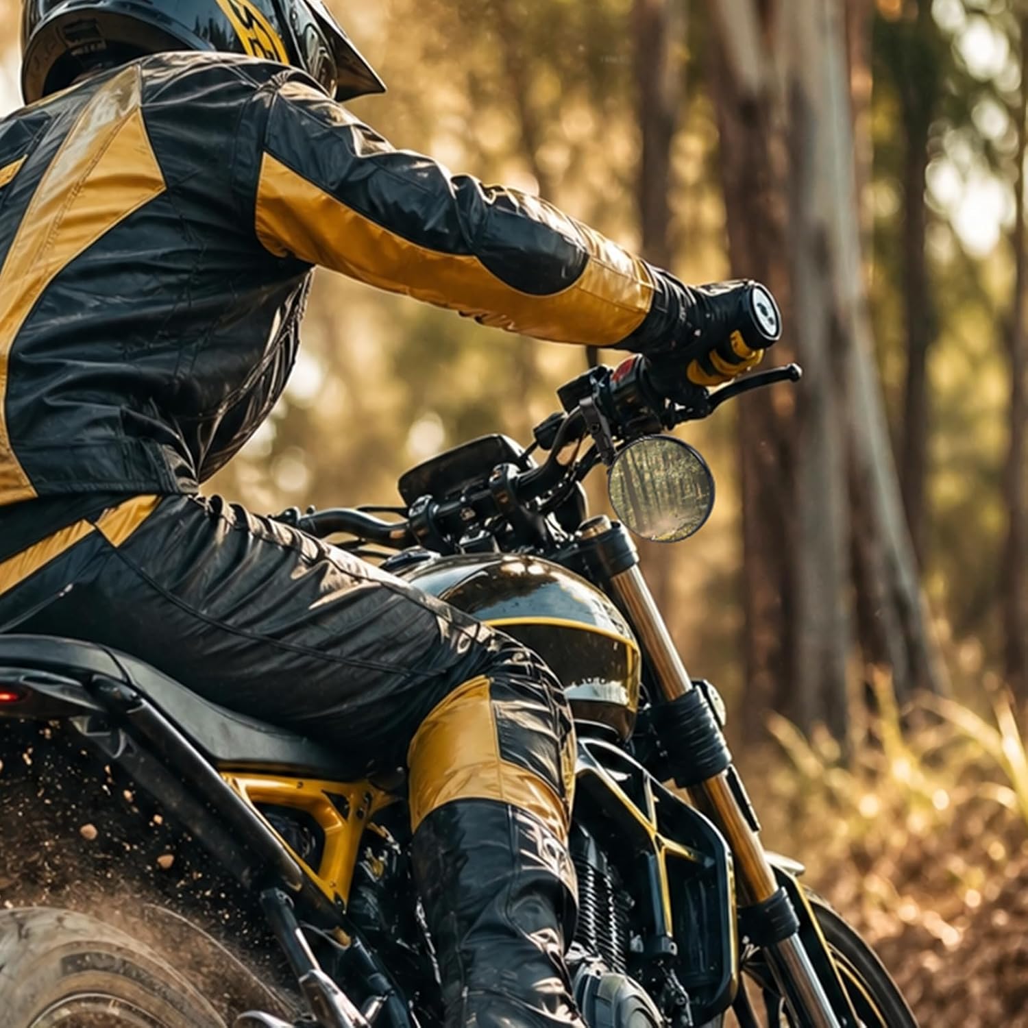 evermotor, Motorrad Spiegelhalterung 2 Stück, Aluminium Lenkerhalterung für Rückspiegel, passend für 22 mm / 25 mm Lenker, Schwarz