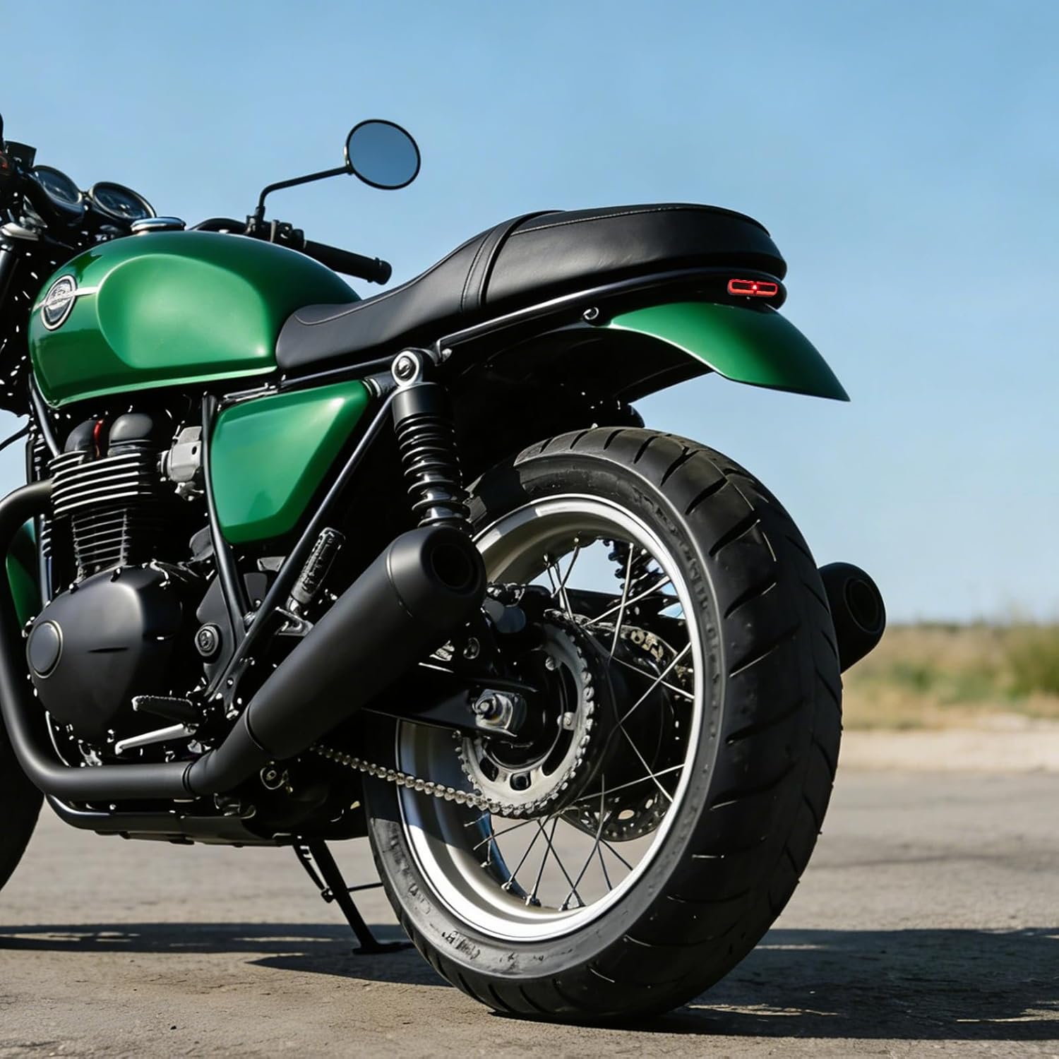 evermotor Mini LED Rücklicht Motorrad mit Bremslicht, 6-12V, M19 E-zertifiziert, IP67 Wasserdicht, 900mm Kabel, Einfache Montage für Motorräder, E-Bikes und Fahrräder