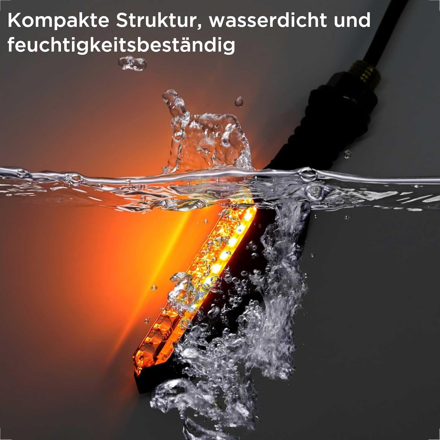 evermotor Lauflicht Blinker Motorrad LED 12V, 2 Stück Hohe Helligkeit Motorradblinker Laufeffekt, IP67 Wasserdicht, E-Geprüft, Kabellänge 300 mm