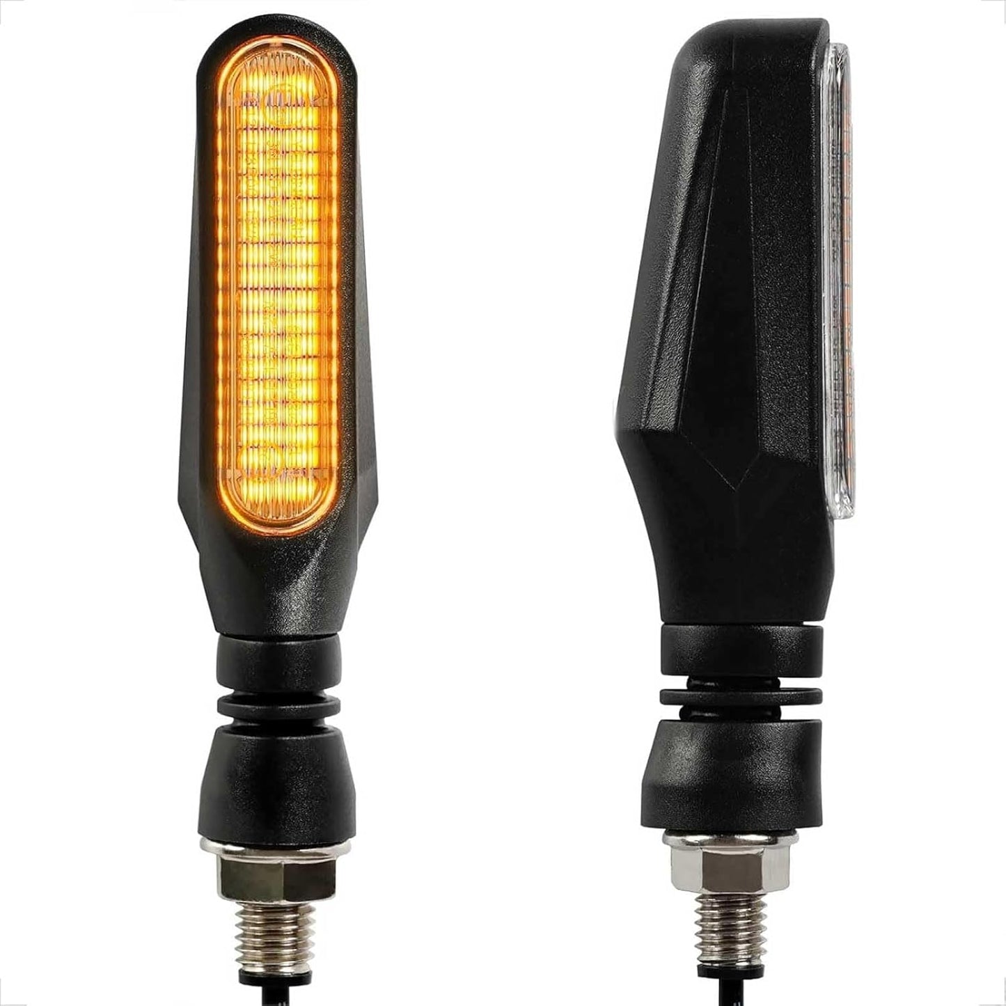 Universelle Motorrad LED Blinker 12V E-geprüft, M10 Gewinde, 4er-Set in Amber