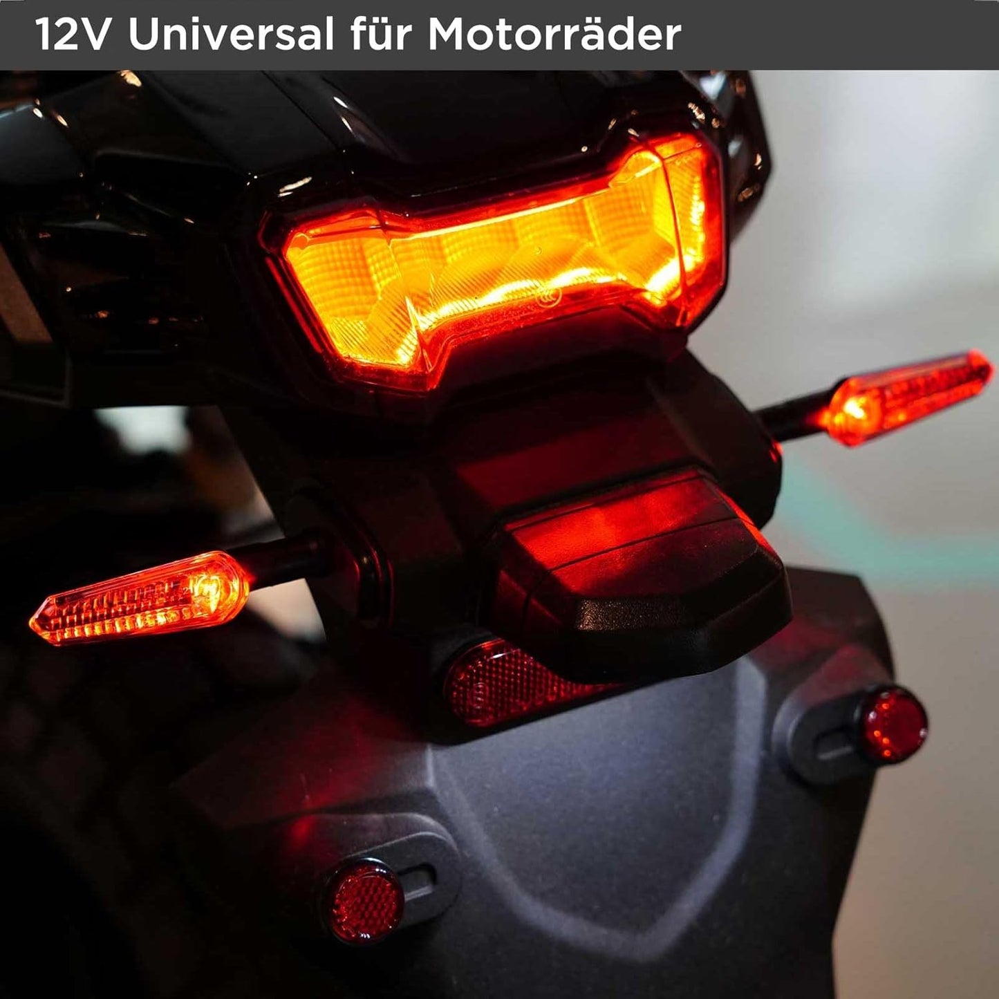 E32 LED Blinker Motorrad 2 Stück 12V 2in1 Positionslicht Rücklicht