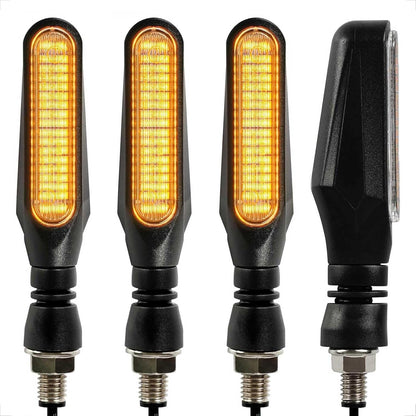 evermotor Blinker Motorrad, Universelle 12V led blinker motorrad e geprüft E24, 1,2W Hohe Helligkeit Amber Licht, M10 Gewinde(4er-Set)