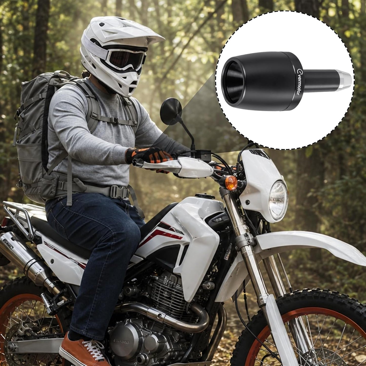 Motorrad Lenkerenden CNC Aluminium, Lenkerendkappen, Motorrad Lenkergriffe Endkappen für Meisten Motorrand/Roller