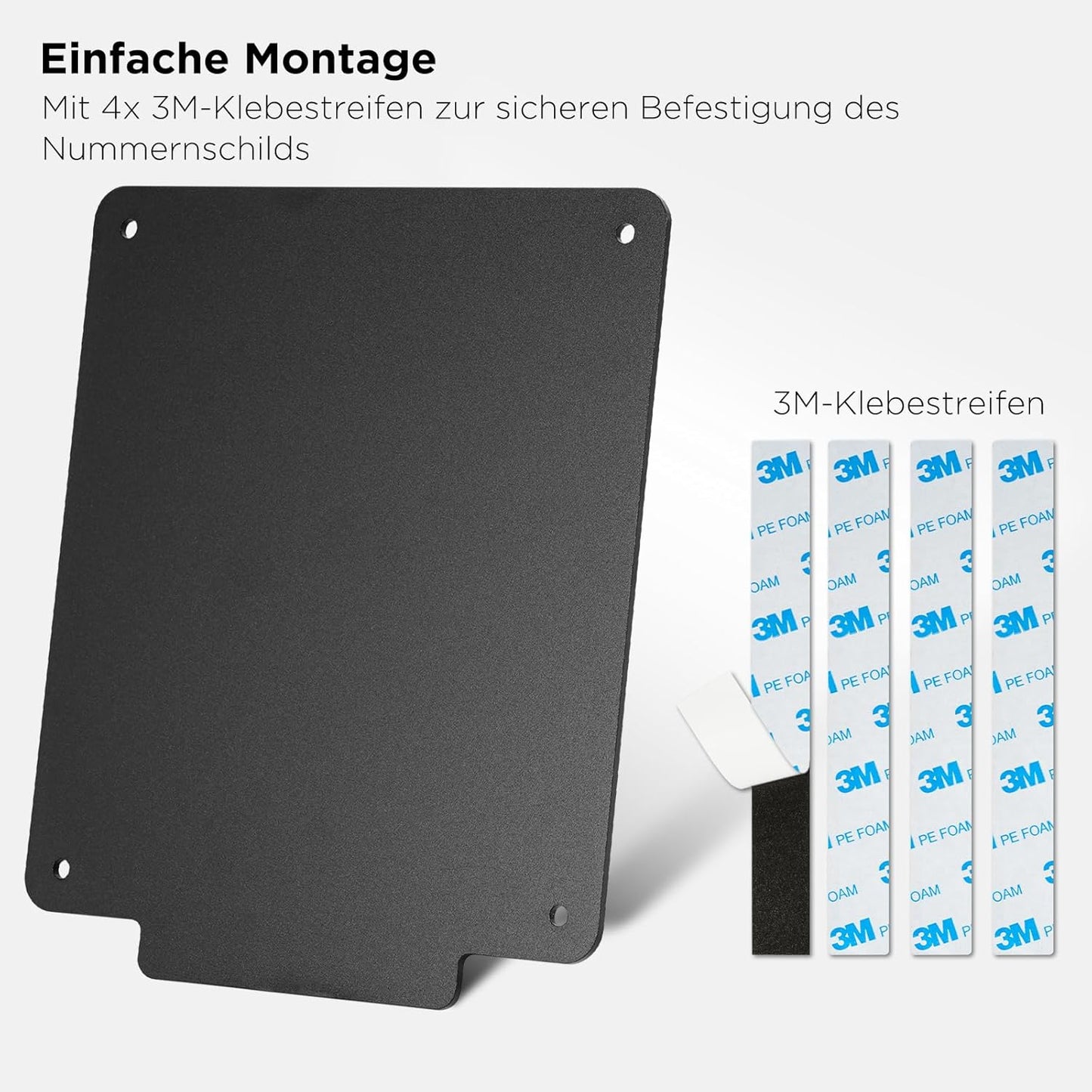 evermotor Motorrad Kennzeichenhalter 180x200 mm, mit 100 mm Reflektor, Aluminium Nummernschildhalter Motorrad-kennzeichenhalter, Rückstrahler Hinten Katzenaugen Reflektoren Aluminiumlegierung