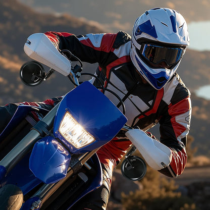 evermotor, Motorrad Spiegelhalterung 2 Stück, Aluminium Lenkerhalterung für Rückspiegel, passend für 22 mm / 25 mm Lenker, Schwarz