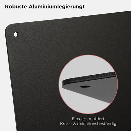 evermotor Motorrad Kennzeichenhalter 180x200 mm, mit 100 mm Reflektor, Aluminium Nummernschildhalter Motorrad-kennzeichenhalter, Rückstrahler Hinten Katzenaugen Reflektoren Aluminiumlegierung