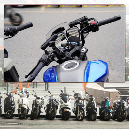 evermotor E-geprüft Motorradspiegel 360° Verstellbar mit Doppelgelenk – Stoßfeste Rückspiegel Set M8/M10, Universell für Motorrad, ATV, Moped, Quad und Adventure/Enduro (2 Stück)