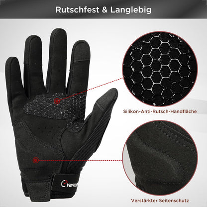 Sommer Motorradhandschuhe Touchscreen, atmungsaktiv Damen Herren
