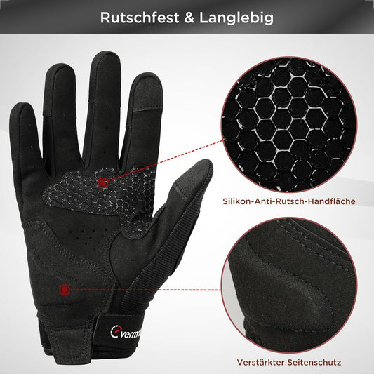 Sommer Motorradhandschuhe Touchscreen, atmungsaktiv Damen Herren
