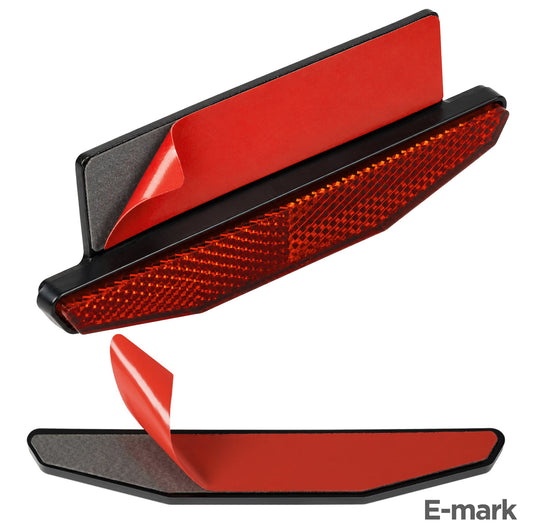 Evermotor E4 Motorrad Rückstrahler aus Aluminium, Selbstklebend, hiten