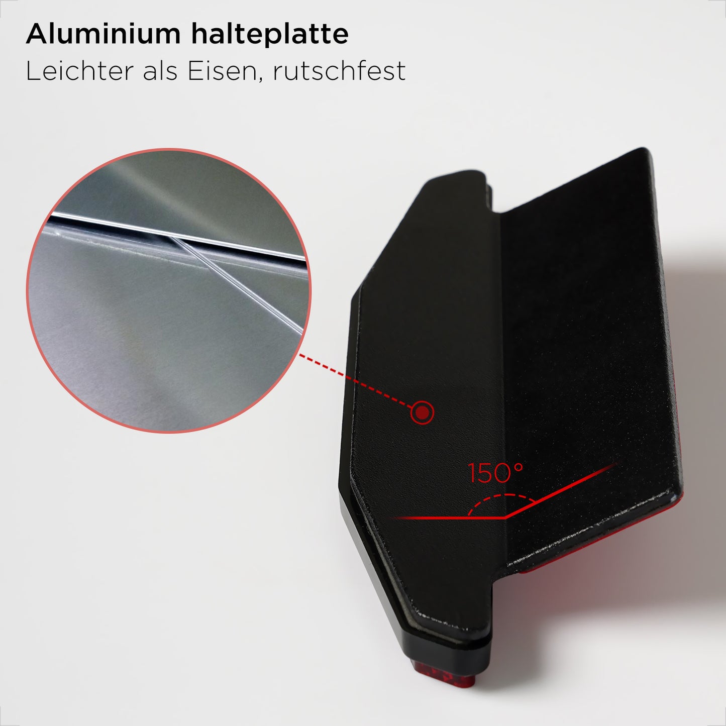 evermotor 2 Stück Reflektor Motorrad Hinten 125 mm Rückstrahler - E4 E-geprüft Reflektoren Katzenauge Hinten mit Aluminium Platte selbstklebend 150° Gebogener