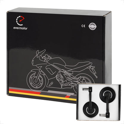 E4 Motorrad Lenkerendenspiegel Aluminium, 360° drehbar 22mm