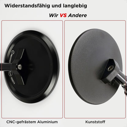 Evermotor Lenkerendenspiegel, E-geprüft, 360°Drehbar Motorrad Spiegel, CNC-gefrästem Aluminium, 7/8" 22mm Runde MotorradSpiegel kompatibal mit Scooter, Roller, ATV, Moped (2 Stück)