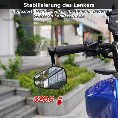 evermotor Universal Motorradspiegel, E24 Motorrad Rückspiegel, Lenkerendenspiegel, für Quad Roller ATV Moped Scooter, 2 Stück