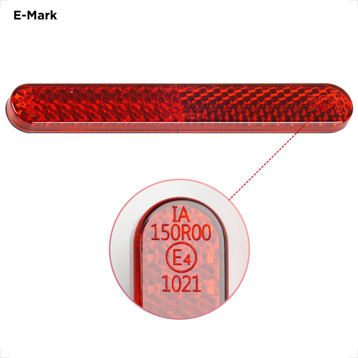 Reflektor rechteckig rot Universal (M5) - Reflektoren -   - Mofa, Roller, Ersatzteile und Zubehör