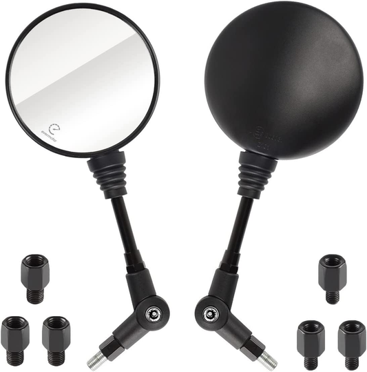 Evermotor 10mm E-geprüfte Motorrad Seitenspiegel - ideal für Motorräder, Roller, Mopeds und ATVs.