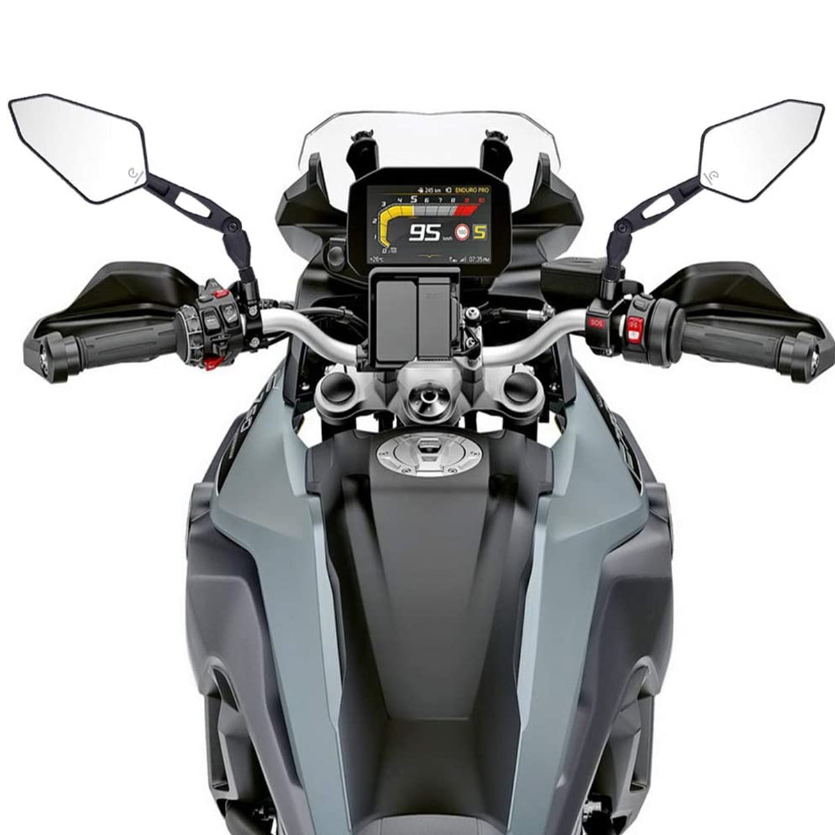 Evermotor Motorrad Spiegel Set - Stromlinienförmiges Design, für Quad  Roller Moped ATV