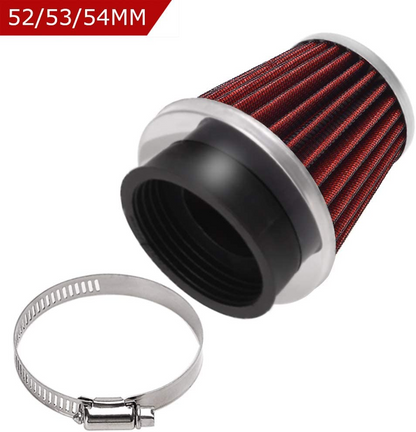 Evermotor Doppelschicht-Stahl Luftfilter - Rot, 34-54mm