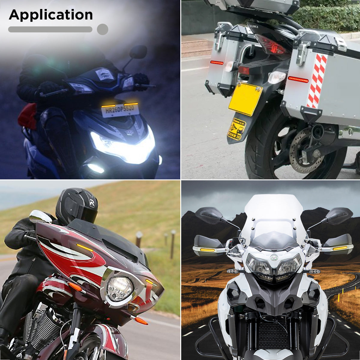 TIHOOK 12V LED Motorrad Blinker 4 STK, E-Prüfzeichen LED Blinker Motorrad,  Eingebaut 5 LED-Lampenperlen, für Motorrad, Motocross, Amber : :  Auto & Motorrad