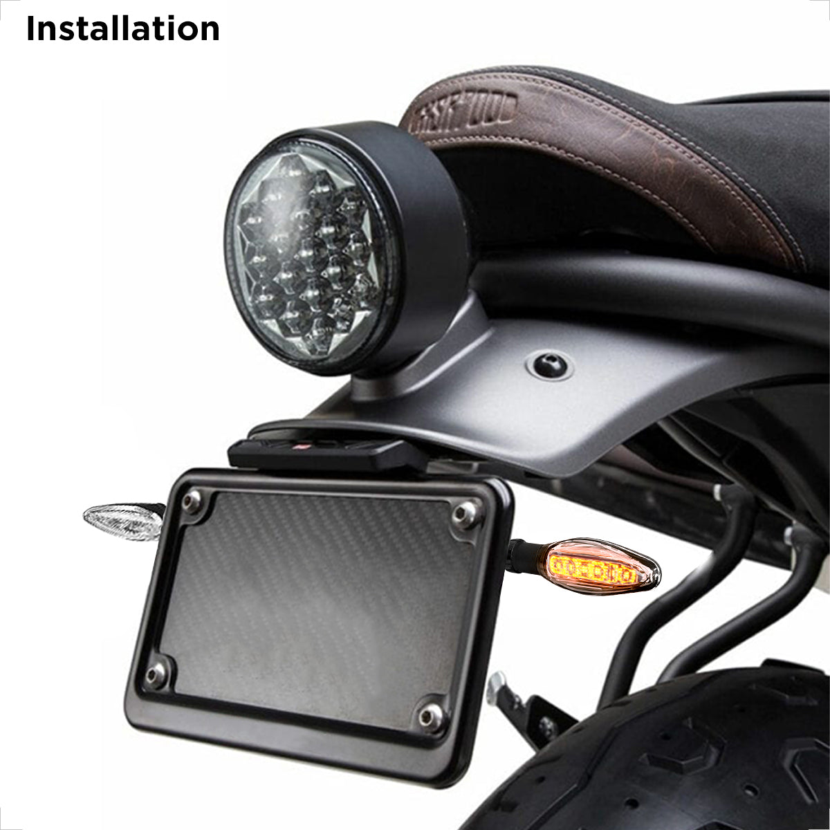 evermotor Universal 2/4 Stück E13 Motorrad LED Blinker Aluminiumschale mit  schöner Oberflächenbehandlung IP67 Wasserdicht E geprüft