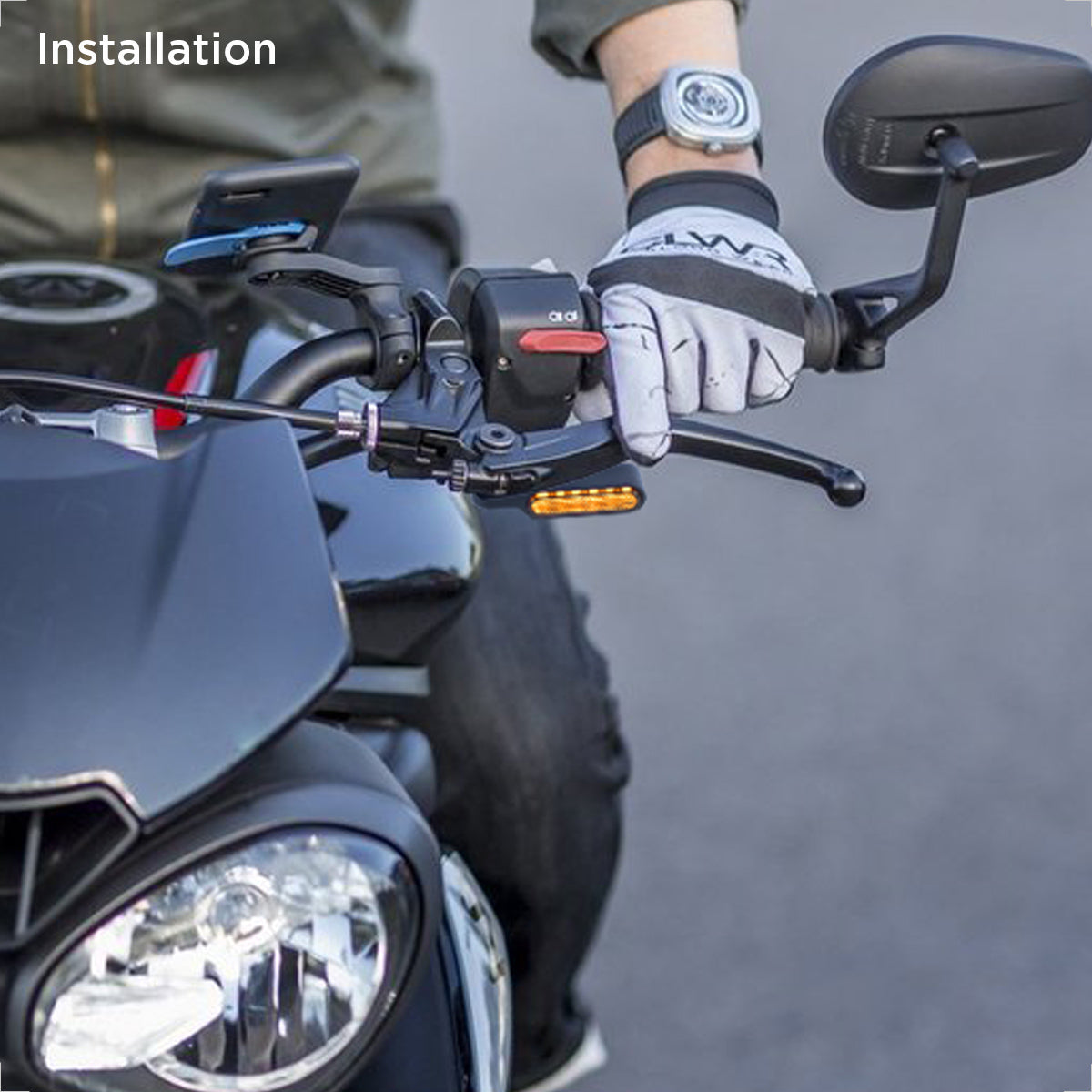 Evermotor Motorrad LED Blinker - 2 Stück, E-geprüft, Wasserdicht