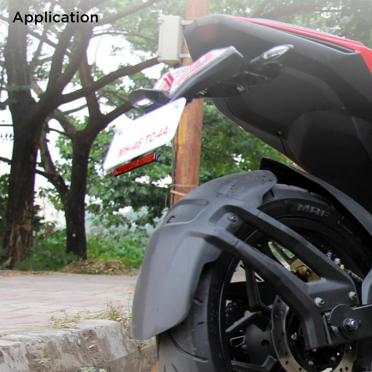 Motorrad rot Rechteck Reflektoren PMMA Kunststoff Warn reflektor Schraube  auf reflektierende Platte für Harley Chopper Cafe Racer benutzer definierte