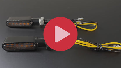 E24 Mini LED Blinker Motorrad 6LED, Aluminium IP67 wasserdicht